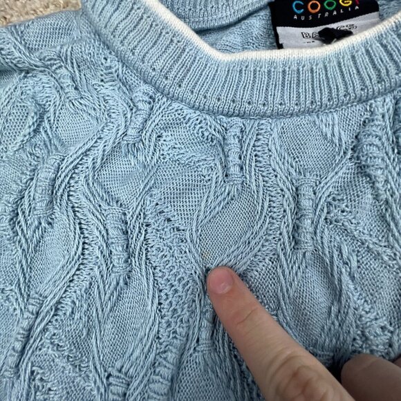 Coogi Australlia Basics Short Sleeve Sweater Blue Knit Women’s Unisex Size 2X - Picture 9 of 16